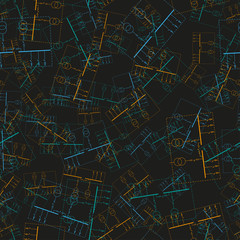 Black Seamless pattern	