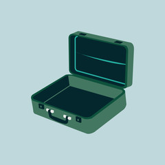 Isolated green business briefcase illustration