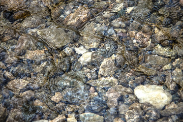 Rocks under water background