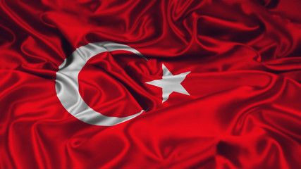 Turkish Flag silk