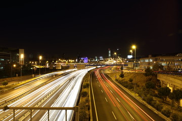 Fototapeta na wymiar Autopista Madrid, España