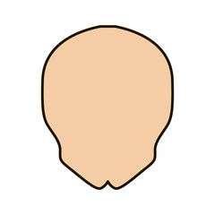 different forms of face, vector icoka. chiseled outline