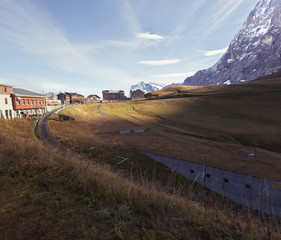 Kleine Scheidegg train station near top of Europe, Jungfraujoch, Switzerland