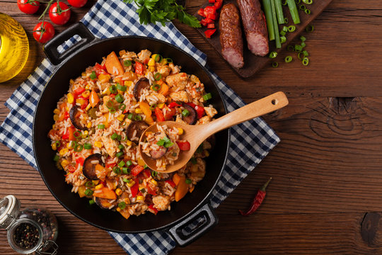 Traditional jambalaya.