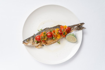 roasted fish with vegetables