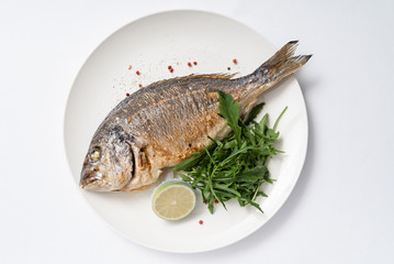 roasted dorada with salad