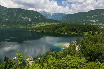 Obraz na płótnie Canvas Bohinj lake in Julian Alps, Triglav National Park, Slovenia