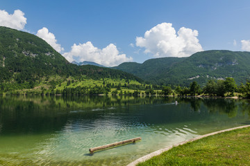 Bohinj lake in Julian Alps, Triglav National Park, Slovenia