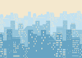 Cityscape background illustration.Vector illustration of modern city