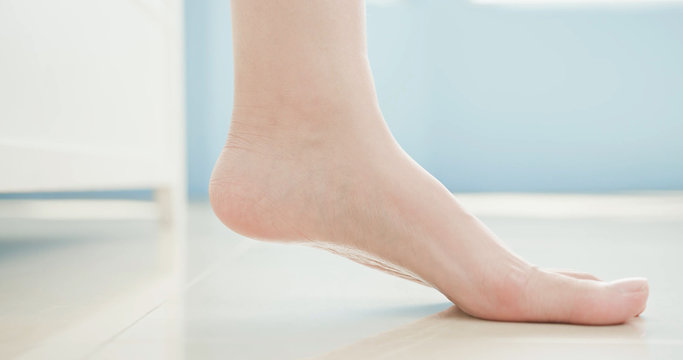 woman foot close up