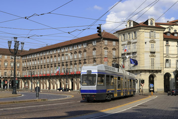 Fototapeta premium Torino, Piazza Castello in Piemonte, Italia