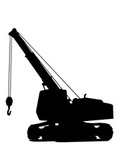 silhouette of cargo crane vector