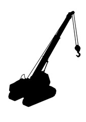 silhouette of cargo crane vector