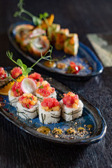 sushi in the asian restaurant
