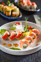 sushi in the restaurant