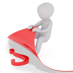 found an question mark under the edge