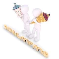 SCHULANFANG letters side view