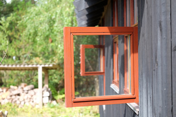 Dänische Fenster an einem Ferienhaus