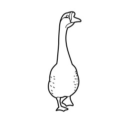  white background sketch of a goose