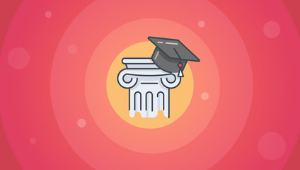 Element of science and literature. Learning. Modern vector illustration for banners, app and posts.