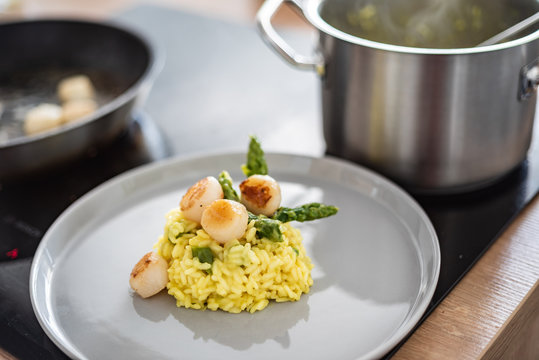 risotto with scallops