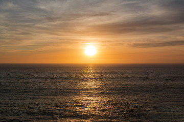 Sunset at sea in Tenerife, Canary islands, Spain