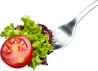 Bite of healthy salad