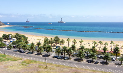 Obraz premium Teresitas beach near Santa Cruz, Tenerife, Canary islands, Spain