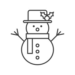 Naklejka premium snowman outline icon, winter and Christmas theme