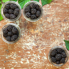 Berries in a glass jar