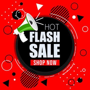 Flash Sale. Discount banner