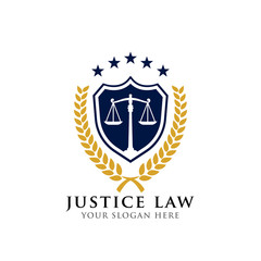justice law badge logo design template