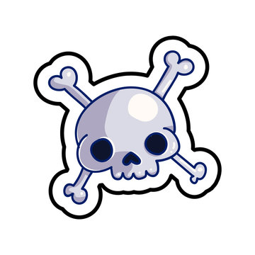 Fashion patch skull badge