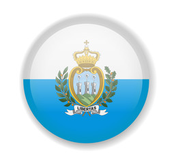 San Marino flag. Round bright Icon on a white background