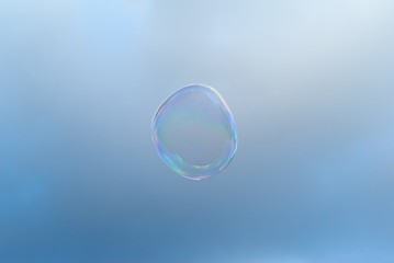 Soap bubble in sky