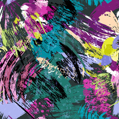 Materiał do szycia abstract background composition, with paint strokes and splashes, seamless pattern