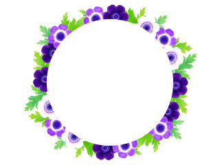 アネモネの花のフレーム