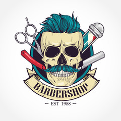 Color barbershop logo