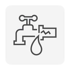 burst pipe icon