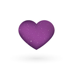 Heart shape with universe texture. Vector illustration