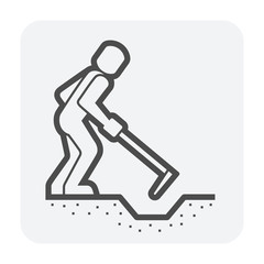 soil excavation icon