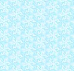 Mosaic from blue snowflakes in techno style. Seamless pattern.
