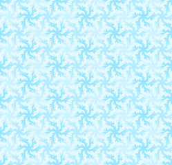 Mosaic from blue snowflakes in techno style. Seamless pattern.
