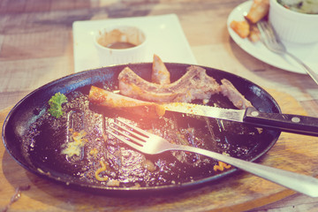  leftover food after party, dirty food