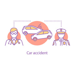 Car accident concept icon