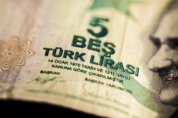 Obraz premium Turkish Lira (Turkish Turk Parasi)