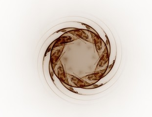 fractal radial pattern on the subject of science, technology and design