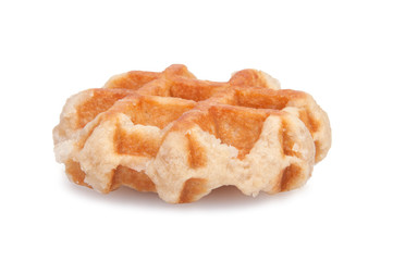 belgium waffle isolated on the white background