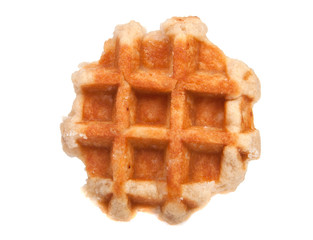 belgium waffle isolated on the white background
