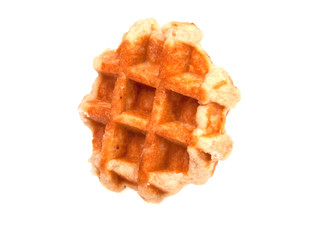 belgium waffle isolated on the white background